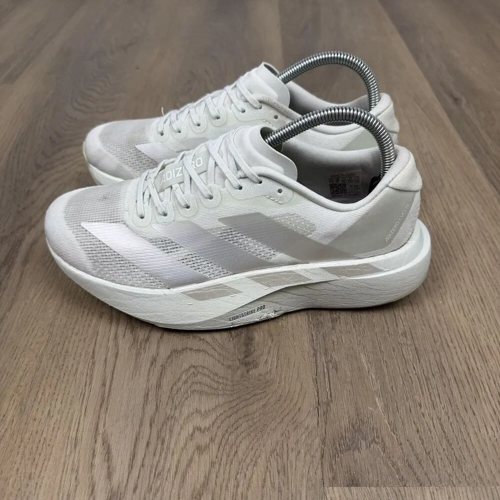 Adidas Adizero Evo SL Shoes Womens Size 7.5 White Running Lightweight Sneakers